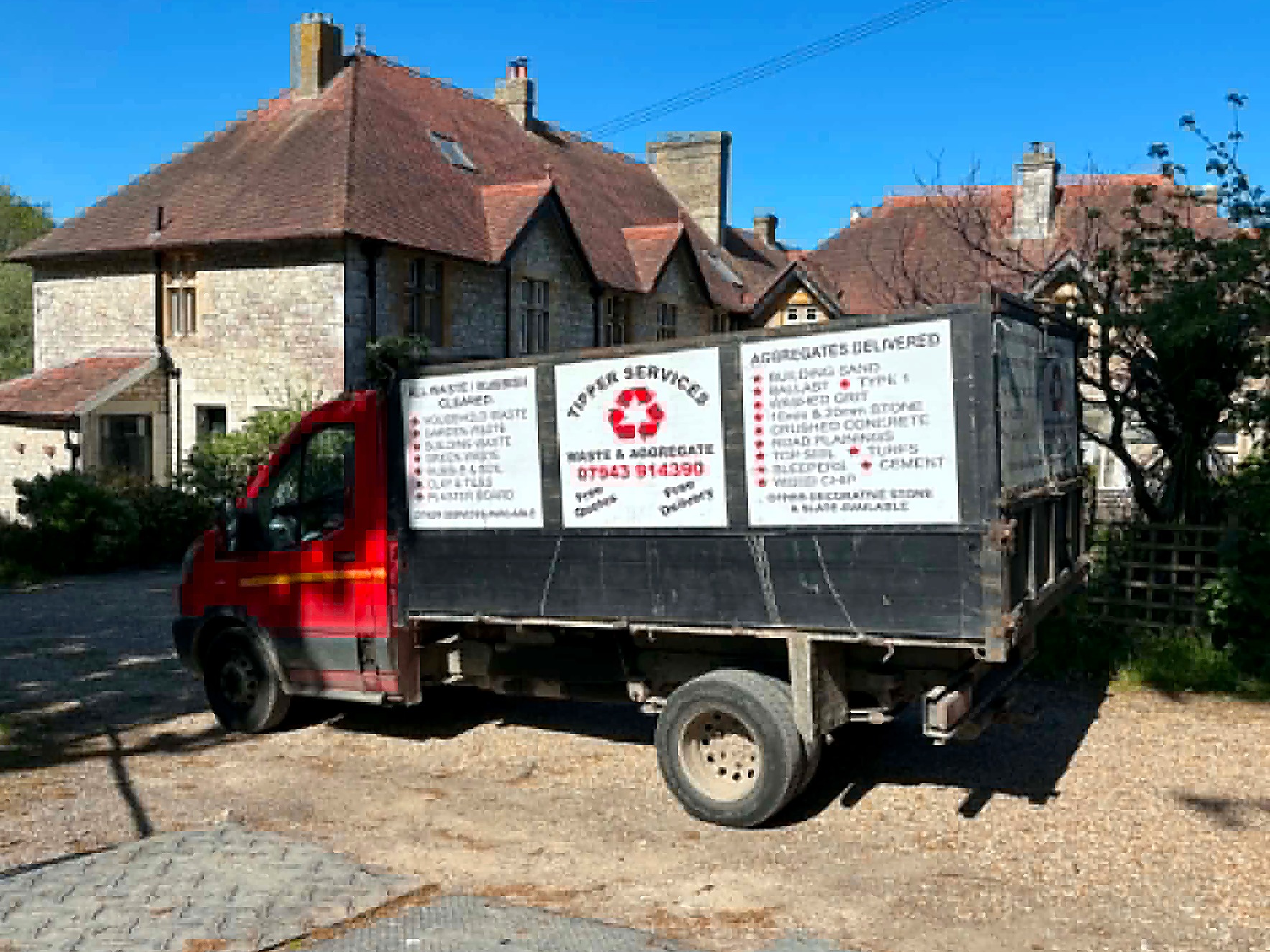 Tipper Services truck parked at a job site
